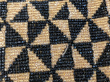 Black and Gold Beaded Handbag D.R.P.