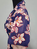 Flower Print Seersucker Wrap Dress <br> (26"-32" Waist)
