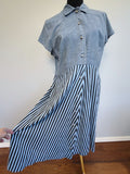 Blue Striped Dress <br> (B-44" W-38" H-48")