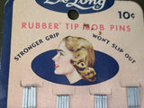 De Long Bobby Pins on Card (Simulated Rubber Tips due to Rationing)