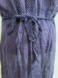 Blue Polka Dot Dress with Ties <br> (B-43" W-36" B-43")