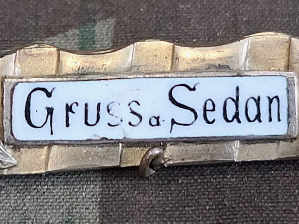 Gruss a. Sedan WWI Brooch