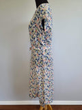 See-thru Flower Print Dress with Belt <br> (B-41" W-35" H-40")