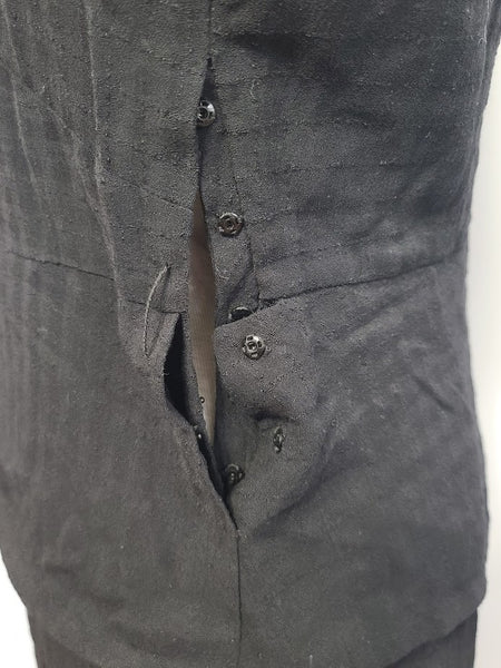 German Black Dress with Lace Inserts <br> (B-38" W-32" H-38")