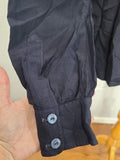 Navy Blue WAVES Blouse (as-is) <br> (B-42" W-36")