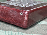 Bakelite Cigarette Box with Decorative Lid
