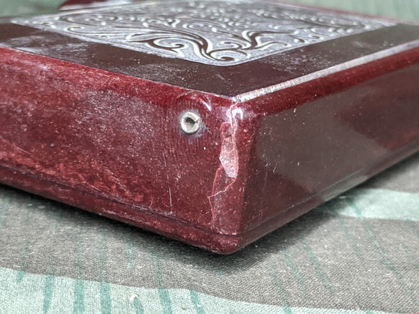 Bakelite Cigarette Box with Decorative Lid