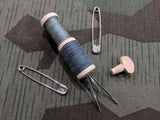 Sewing Set: Buttons, Thread, Safety Pins