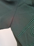 Green Rayon Bead Dress with Fading (B-45" W-34" H-43")
