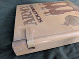 Wooden US Army Scrapbook