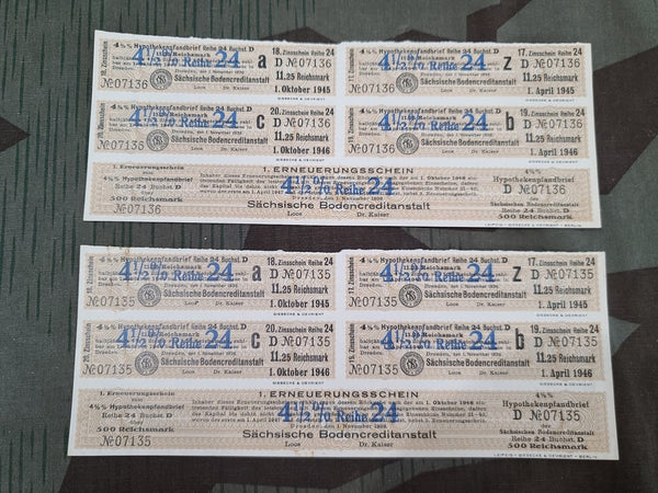 Large Grouping of Wartime German Bonds