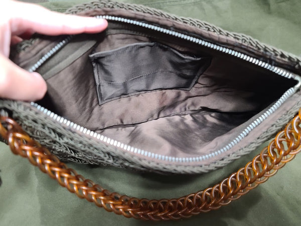 Large Brown Crocheted Corde Handbag