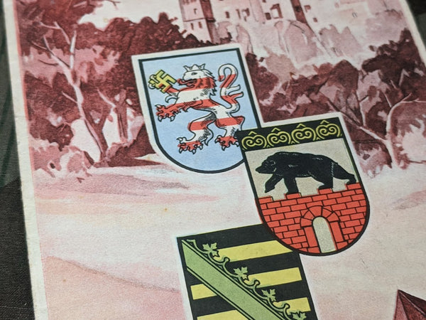 Shell Original Map of Saxony Sachsen and Mitteldeutschland