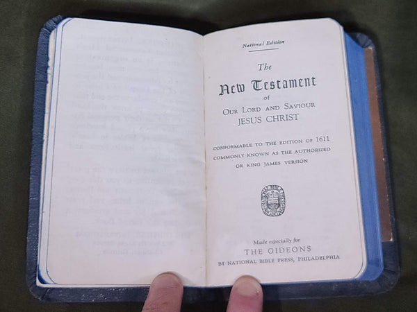 US Military New Testament & Psalms Bible 1941