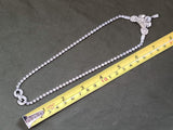 Rhinestone Flower Teardrop Necklace
