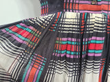 Colorful Plaid Sleeveless Dress <br> (B-36" W-25" H-41")