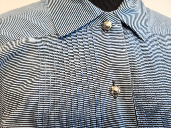 Blue Striped Dress <br> (B-44" W-38" H-48")