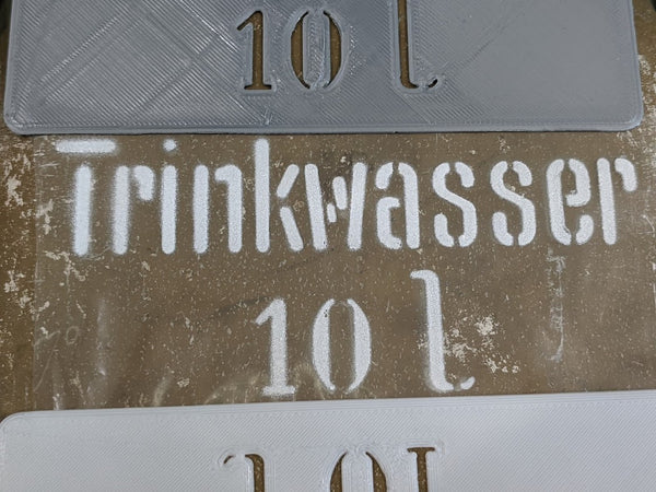 10L Trinkwasser Stencil Hard Plastic