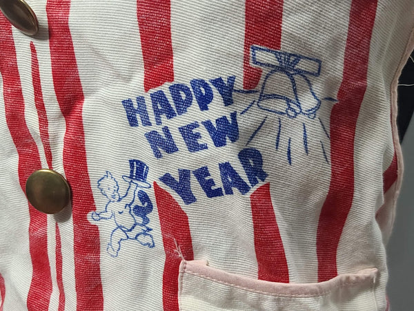 Novelty Print Happy New Year Vest