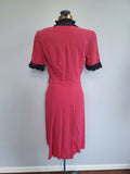 Pink Dress with Black Sequin Trim <br> (B-35" W-27" H-37")