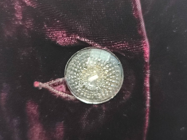 Burgundy Velvet Blouse <br> (B-34" W-26")