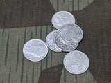Set of 6 Wartime French 50 Centimes Coins