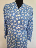 Seersucker Flower Print Dress <br> (B-43" W-36" H-44")
