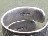 V for Victory Morse Code Rings Sterling 925 ASW