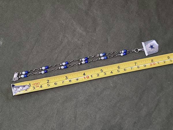 Blue Star In Service Bead Necklace