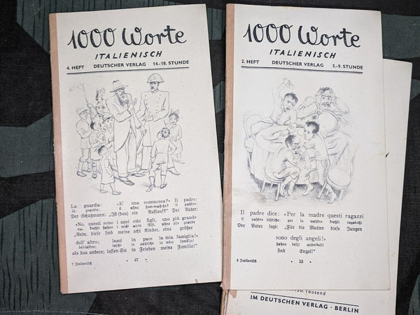 German Italian Language Learning Book Set