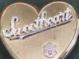 US Army Rhinestone Sweetheart Compact
