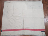 Original German Army Blanket Blue/Red Stripe