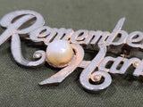 Remember Pearl Harbor Pin with Faux Pearl