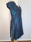 Blue Shiny Iridescent Dress <br> (B-40" W-31" H-48")