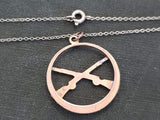 Crossed Rifle Sweetheart Necklace