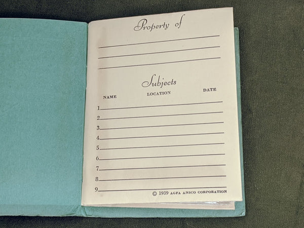 1939 US Agfa Snapfolio Mini Photo Album