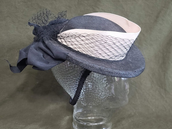 Black and White Tilt Hat
