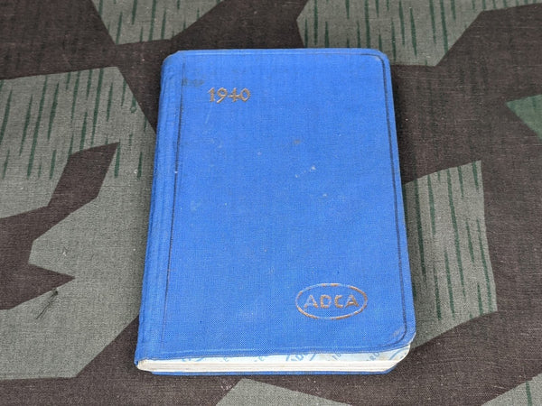 WWII German 1940 ADCA Pocket Calendar