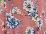 Pink Flower Long Sleeve Dress <br> (B-38" W-33" H-44")