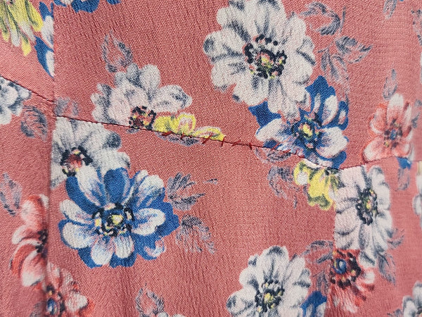 Pink Flower Long Sleeve Dress <br> (B-38" W-33" H-44")