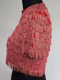 Red Fringe Short Sleeve Jacket <br> (B-34.5" W-30")