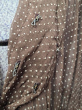 Brown Polka Dot Dress <br> (B-38" W-27" H-33")