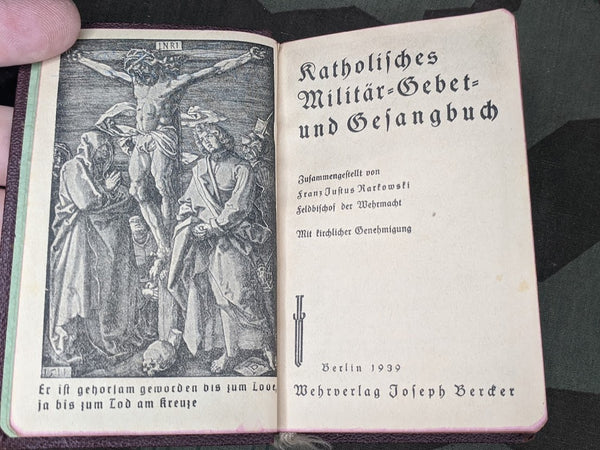 1939 German Military Catholic Prayer and Song Book