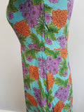 Colorful Flower Print Dress <br> (B-34.5" W- 28.5" H-36")