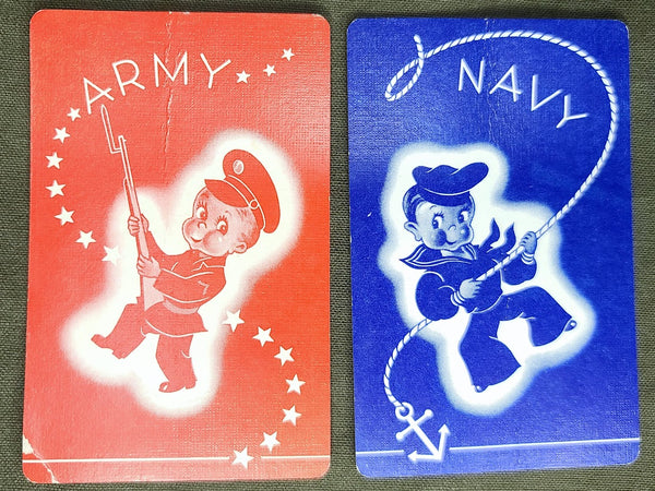 Army & Navy Playing Cards WWII