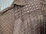 Brown Polka Dot Dress <br> (B-38" W-27" H-33")