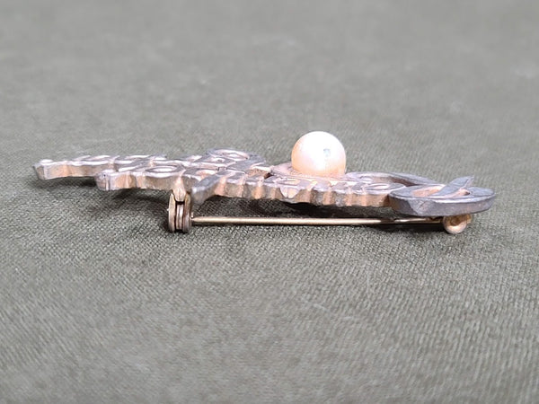 Remember Pearl Harbor Pin with Faux Pearl