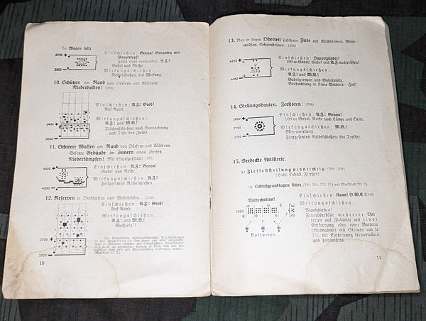 Artillery Shooting Rules Book Bildliche Schiessregeln