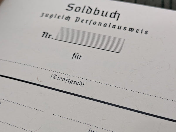 Wehrmacht Soldbuch