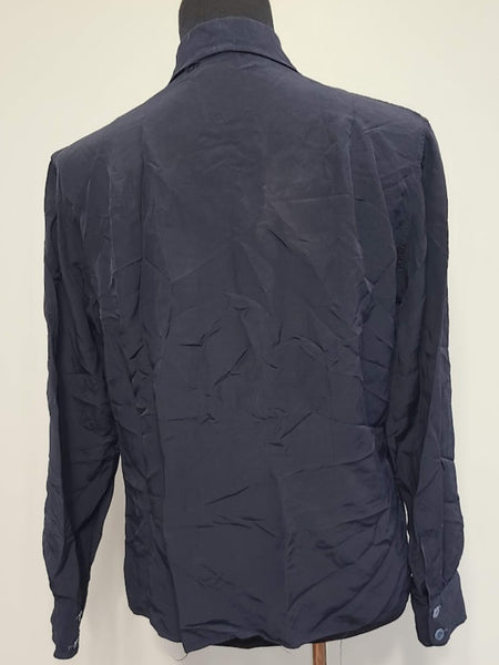 Navy Blue WAVES Blouse (as-is) <br> (B-42" W-36")